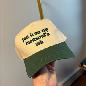 Put it on my husband’s tab adjustable hat